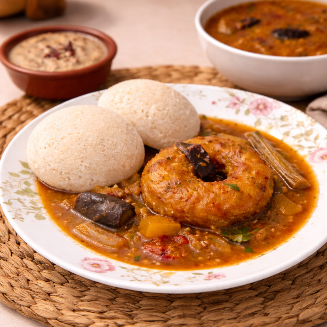 Idli & Vada Combo (2 Idli + 1 Vada)